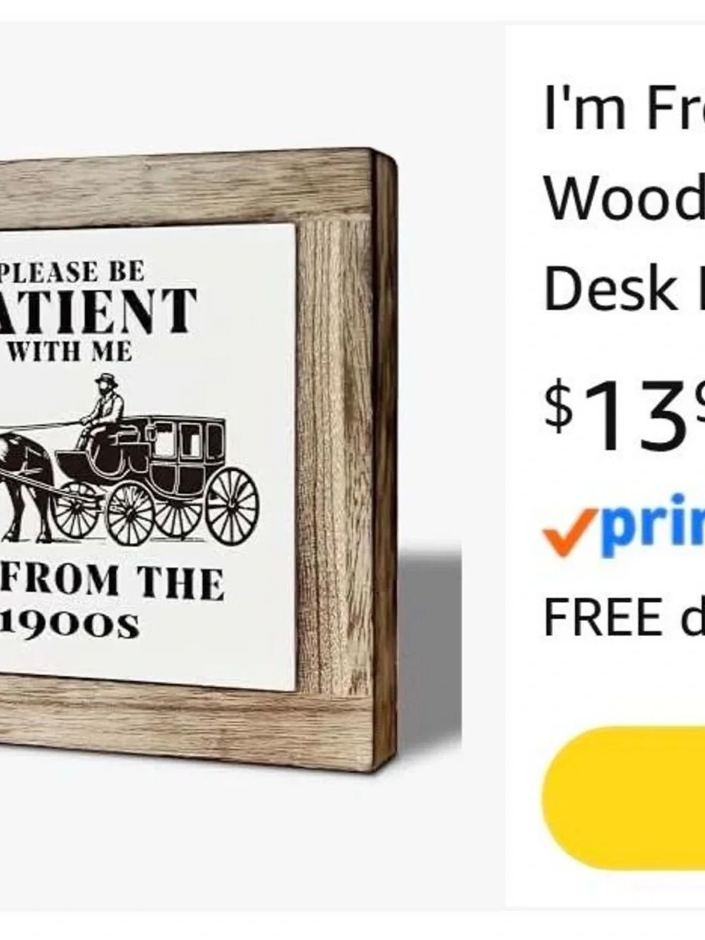 Set of 4 Wood-Framed Wall Plaque Set - Neutral Gray and Natural Wood
